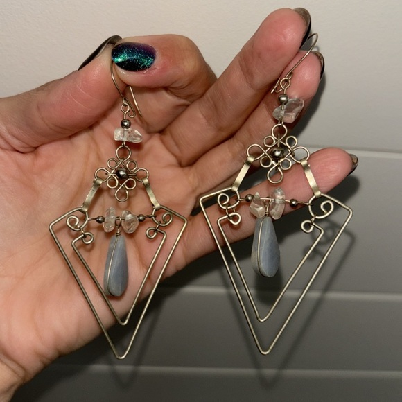 Hand-made chandelier earrings from Punta Cana - Picture 3 of 4